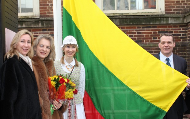 Her Excellency Mrs Asta Skysgiryte Liauskiene, Ambassador of Lithuania to the United Kingdom,      Mrs Simona Staputiene, Principal of Leaping Toads,     Cllr. Darren Rodwell, Leader of Barking and Dagenham Council