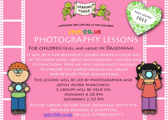 Photography lessons A5 flyer
